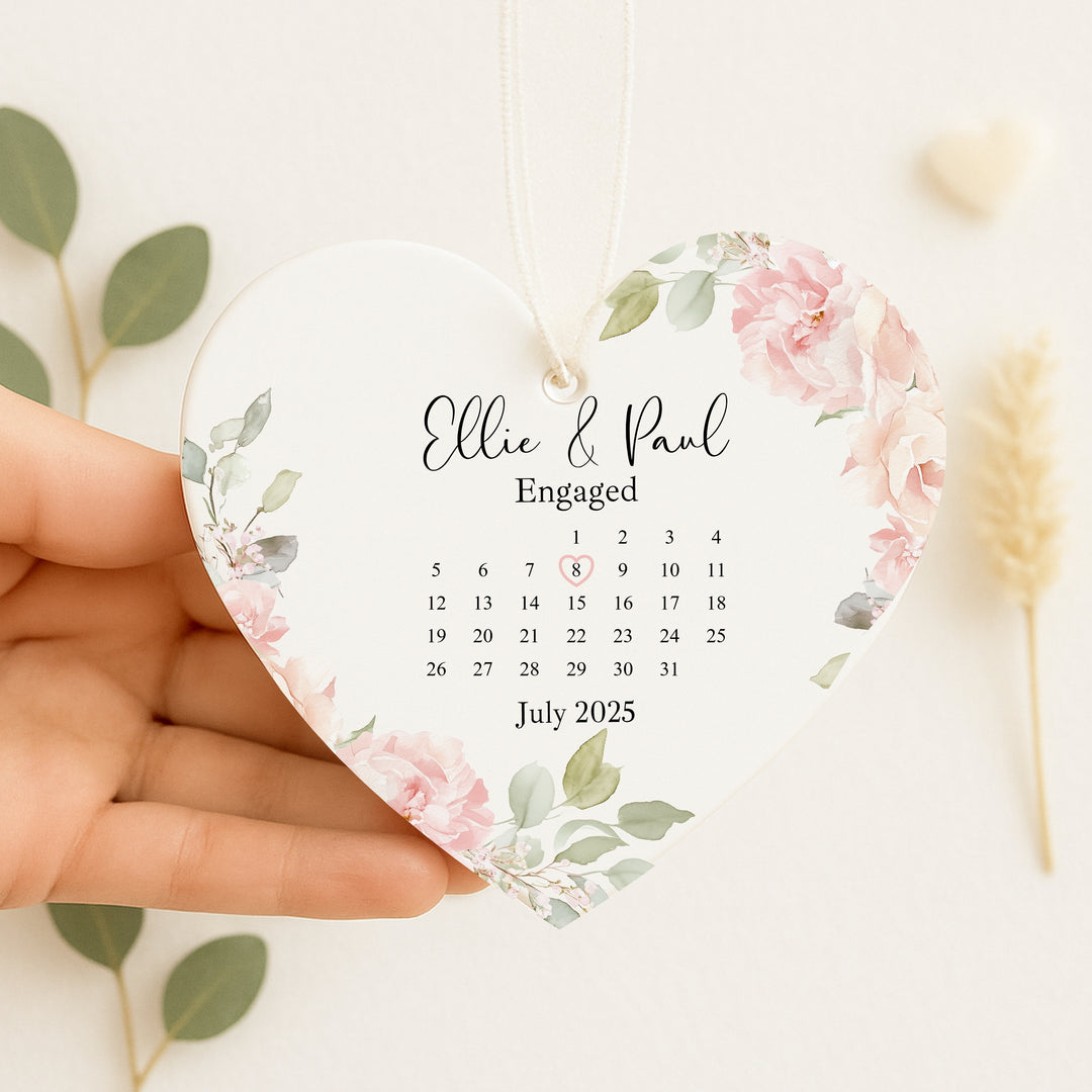 Personalised Engaged Keepsake Ornament