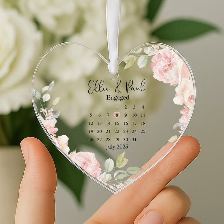Personalised Engaged Keepsake Ornament