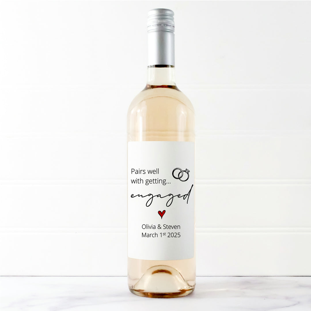 Personalised Engaged Bottle Sticker