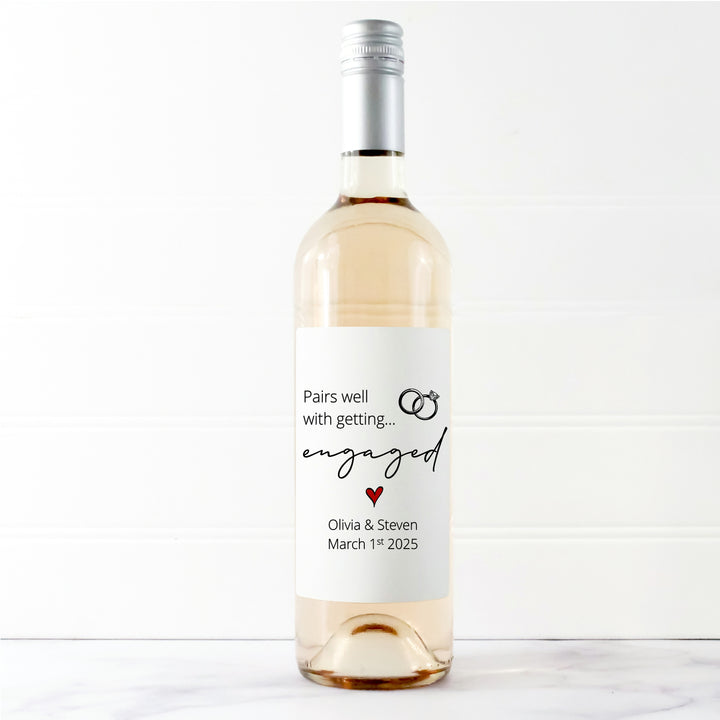 Personalised Engaged Bottle Sticker