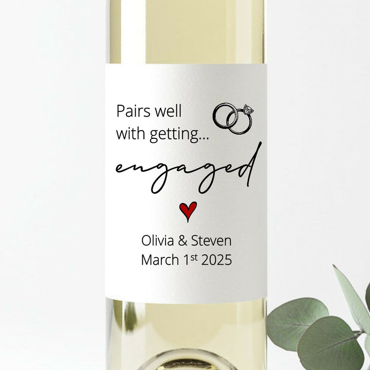 Personalised Engaged Bottle Sticker