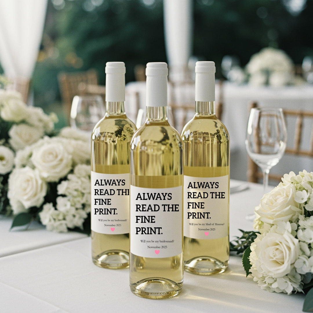Personalised Bridesmaid Bottle Sticker