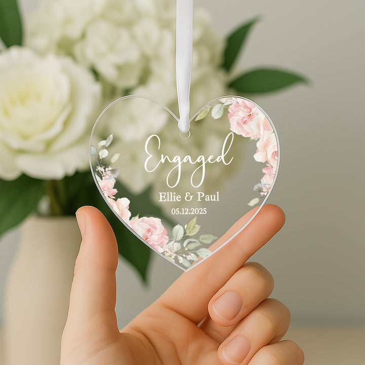 Personalised Engaged Keepsake Ornament