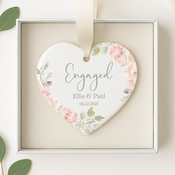 Personalised Engaged Keepsake Ornament