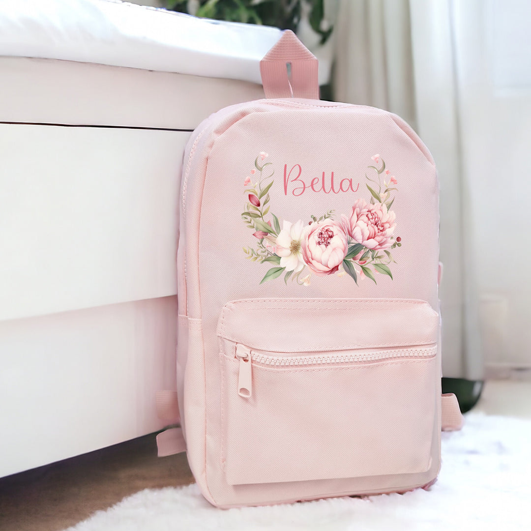 Personalised Toddler Floral Backpack