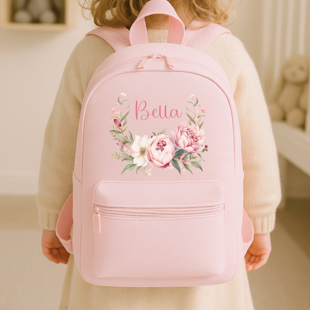 Personalised Toddler Floral Backpack