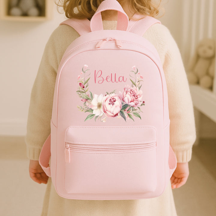 Personalised Toddler Floral Backpack