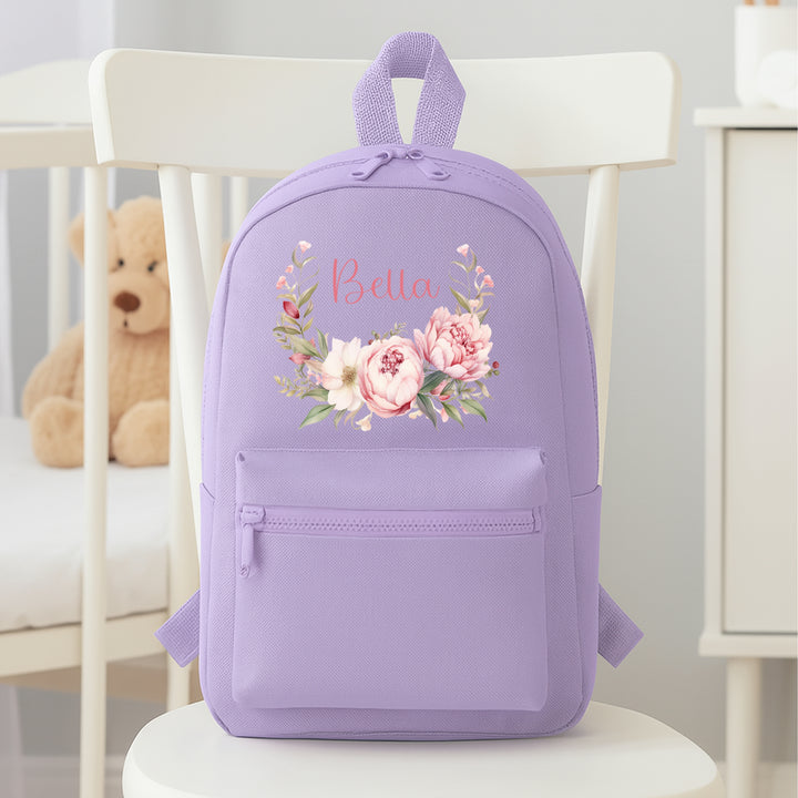 Personalised Toddler Floral Backpack