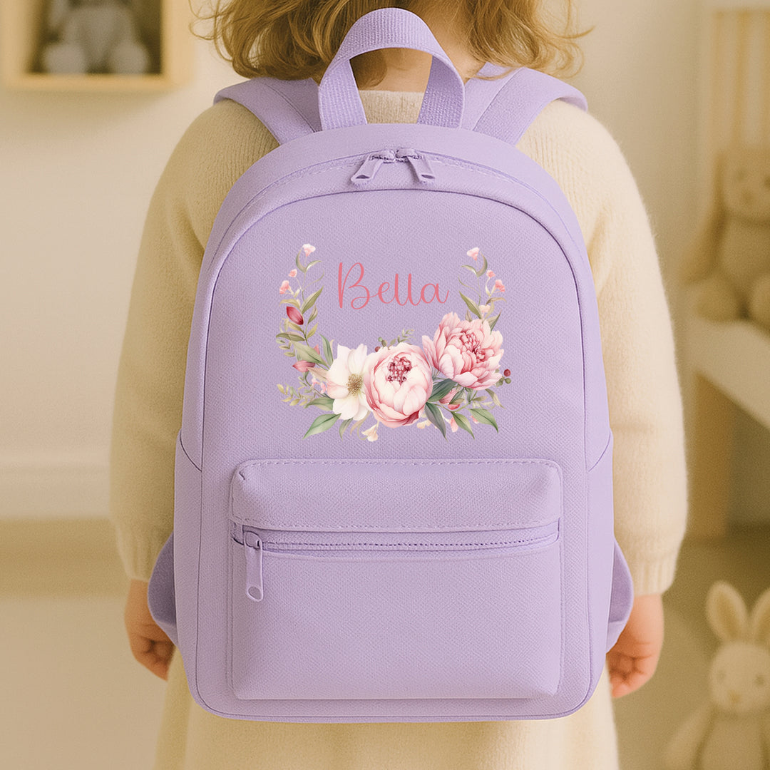 Personalised Toddler Floral Backpack