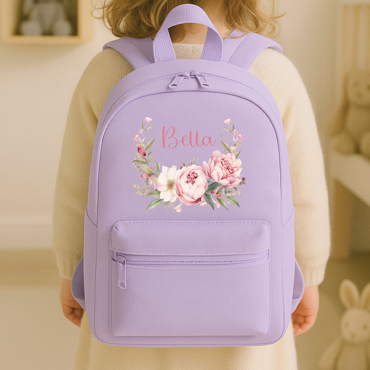 Personalised Toddler Floral Backpack