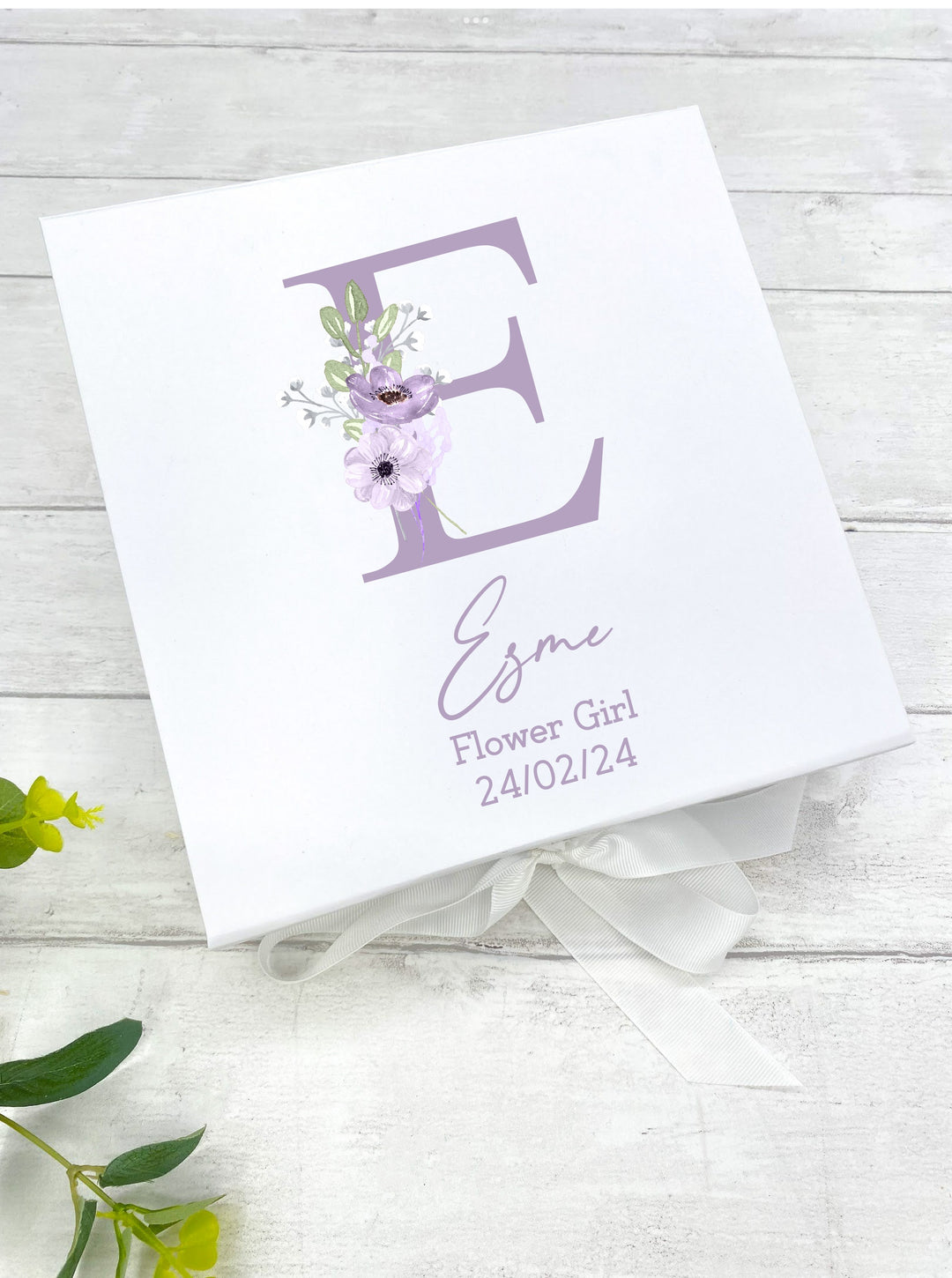 Personalised Flower Girl Initial Gift Box