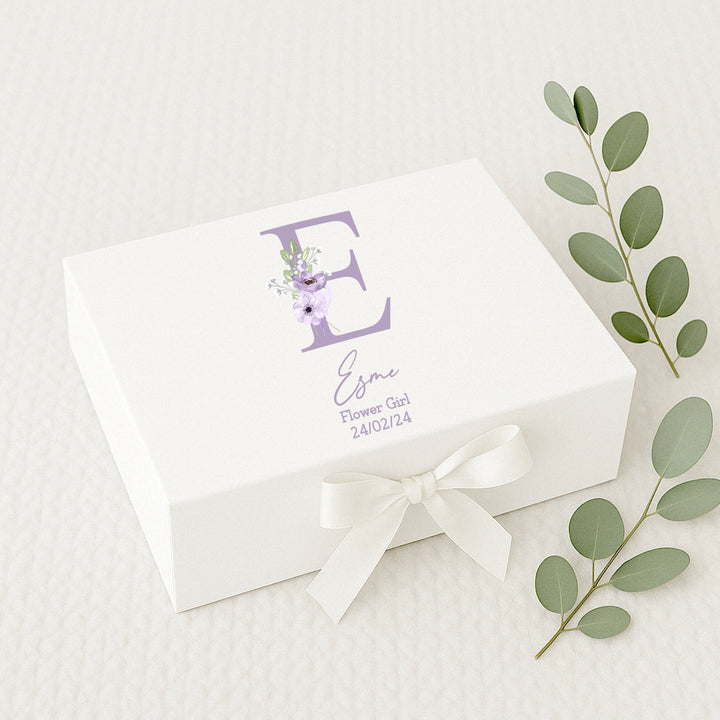 Personalised Flower Girl Initial Gift Box