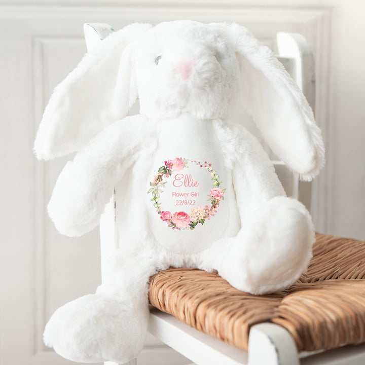 Personalised Flower Girl Rose Wreath Teddy/Bunny