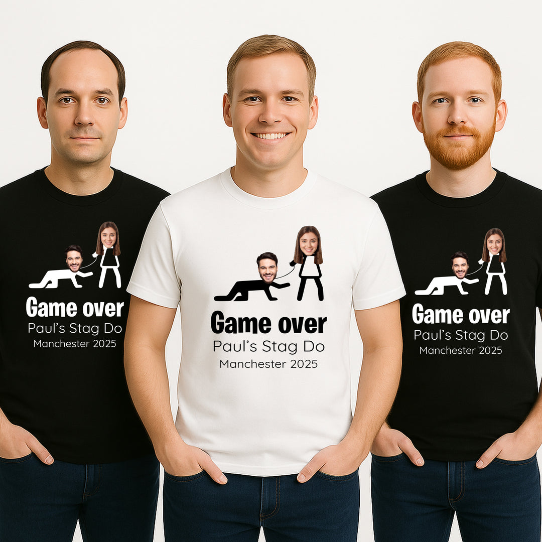 Personalised Team Groom Stag Do Photo T-Shirts
