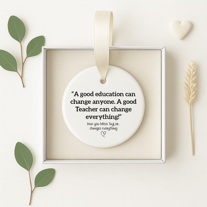 Personalised Teacher Keepsake Ornament