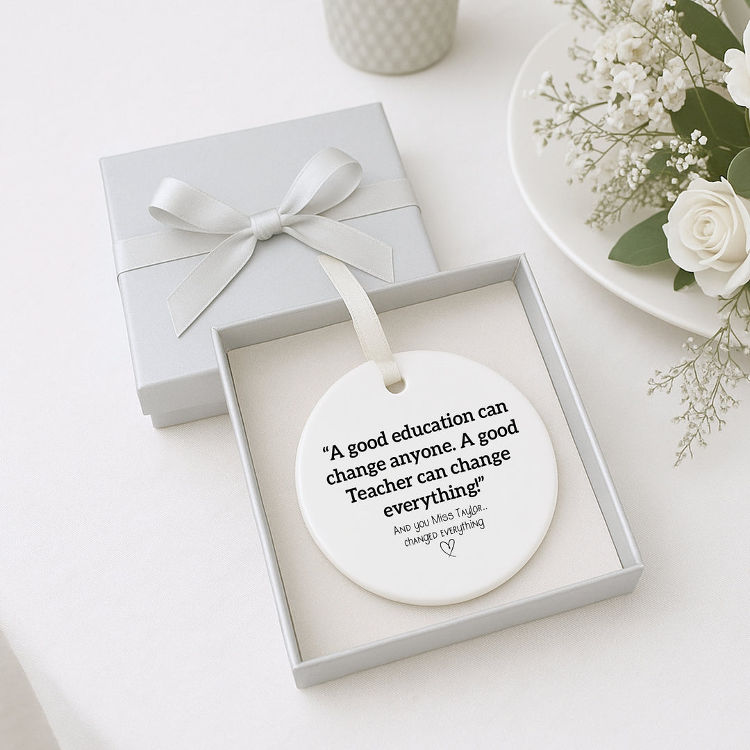 Personalised Teacher Keepsake Ornament