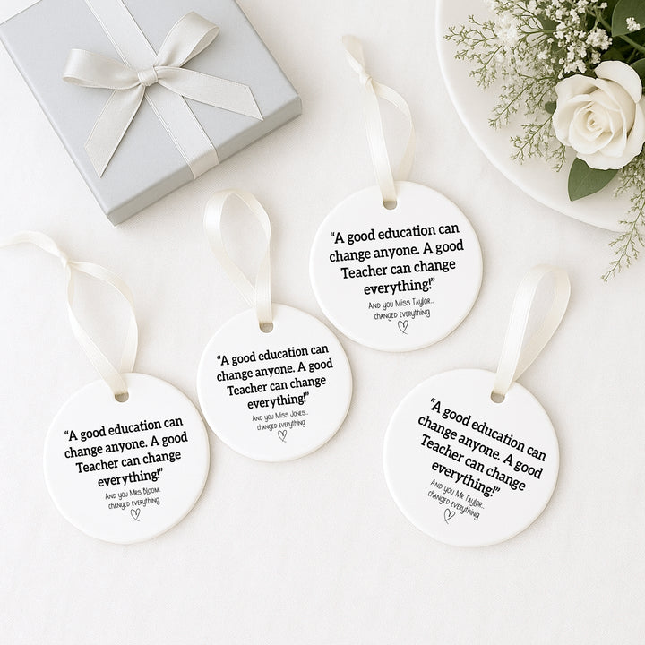 Personalised Teacher Keepsake Ornament