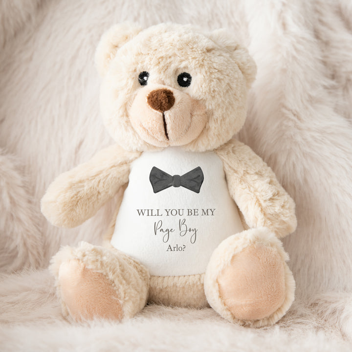 Personalised Page Boy Tie Teddy/Bunny
