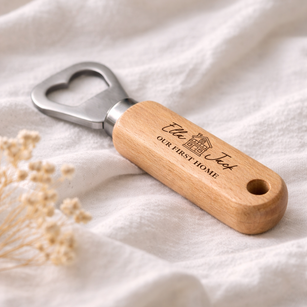 Personalised Our First Home Engraved Bottle Opener