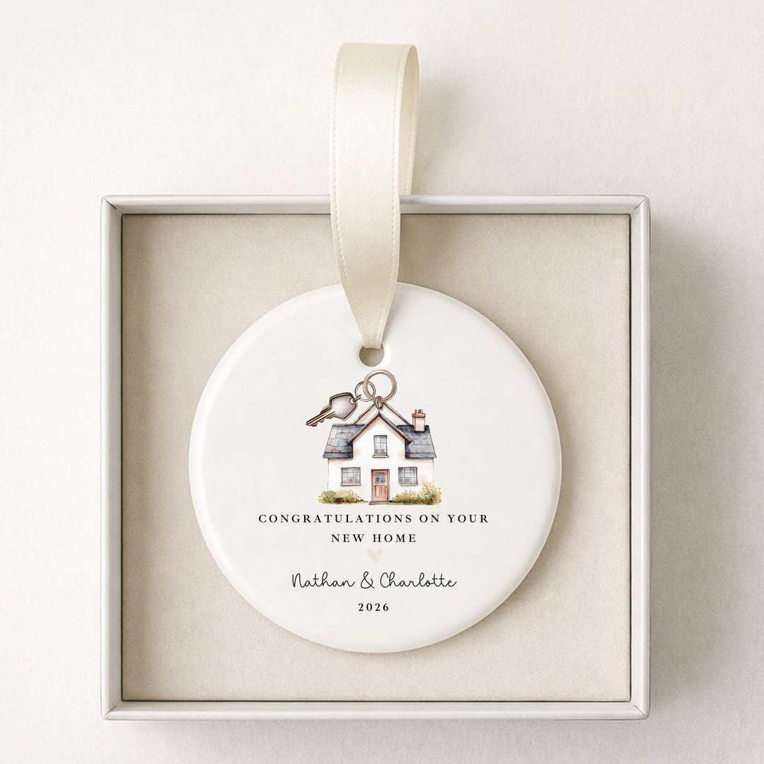 Personalised Congratulations On Your New Home Gift Ornament