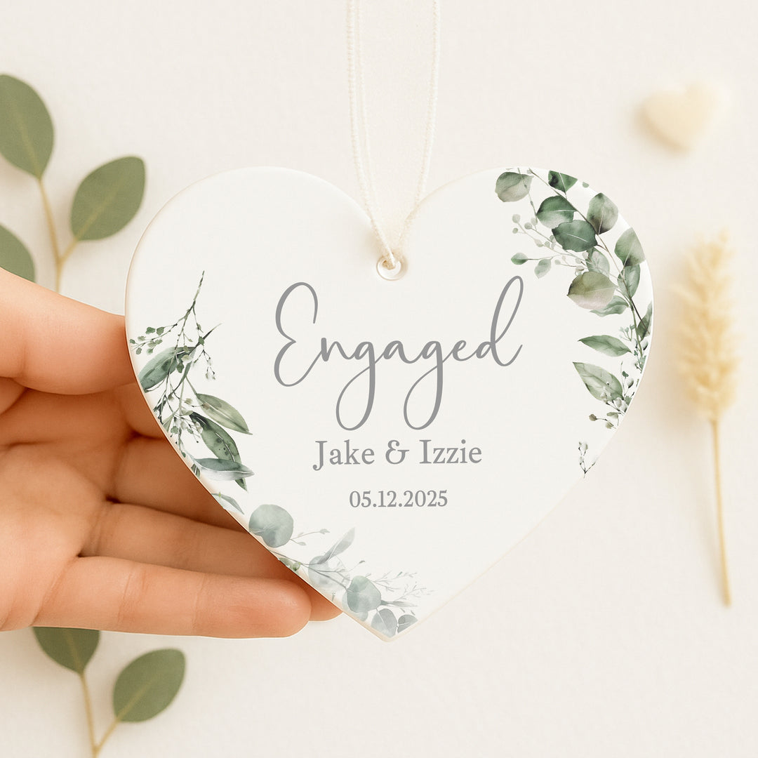 Personalised Engaged Keepsake Ornament