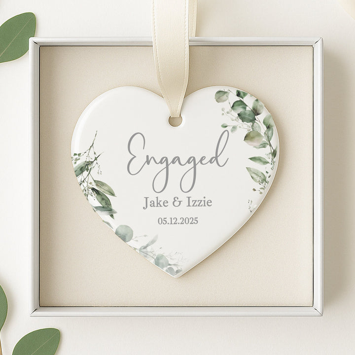 Personalised Engaged Keepsake Ornament