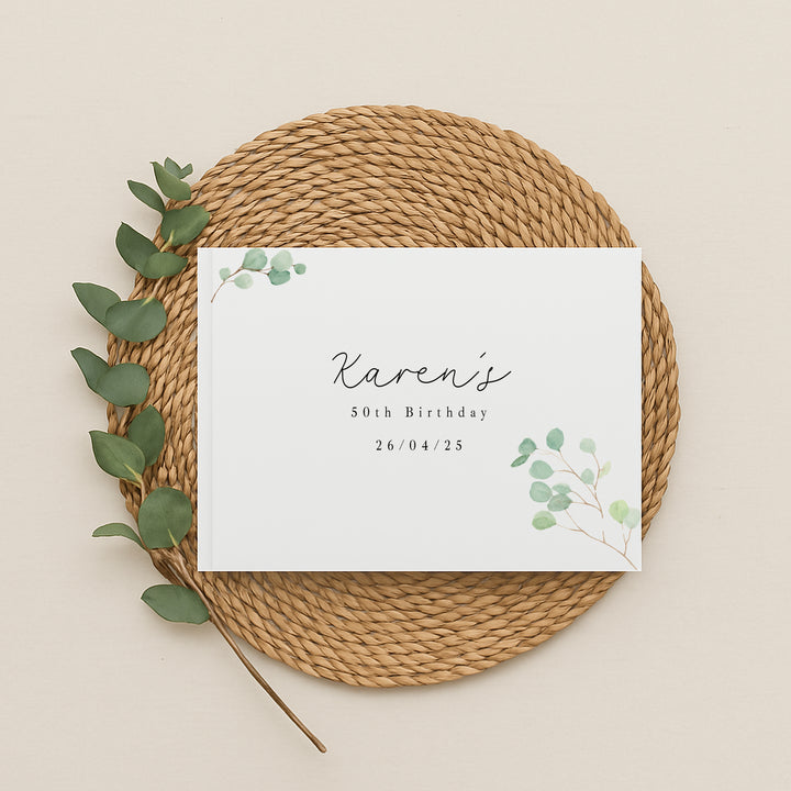 Personalised Birthday Any Age Guest Book