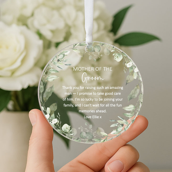 Personalised Mother Of Groom Keepsake Ornament