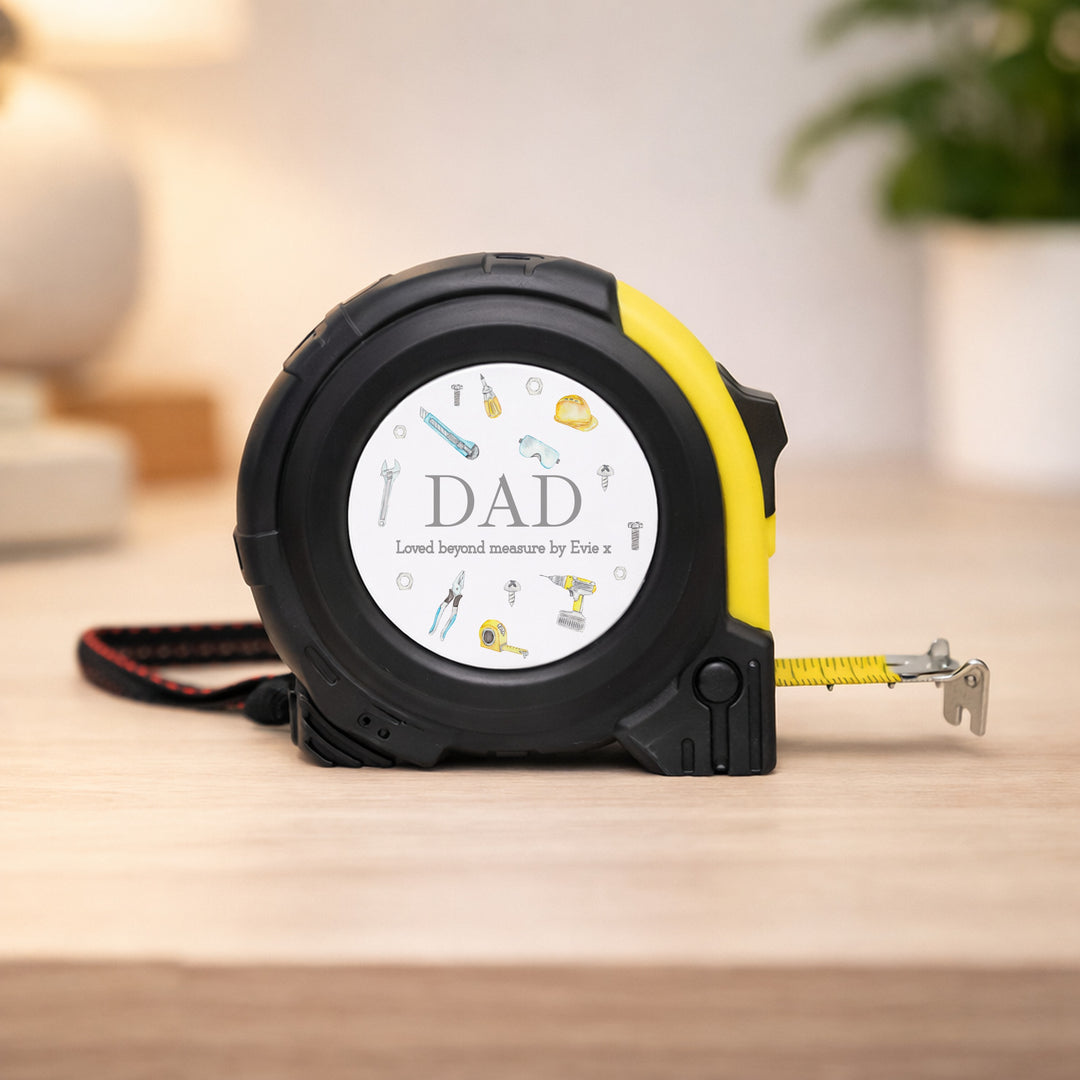 Personalised Dad Loved Beyond Measure Tape Measure