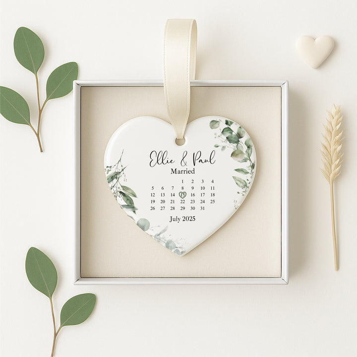 Personalised Just Married Keepsake Ornament