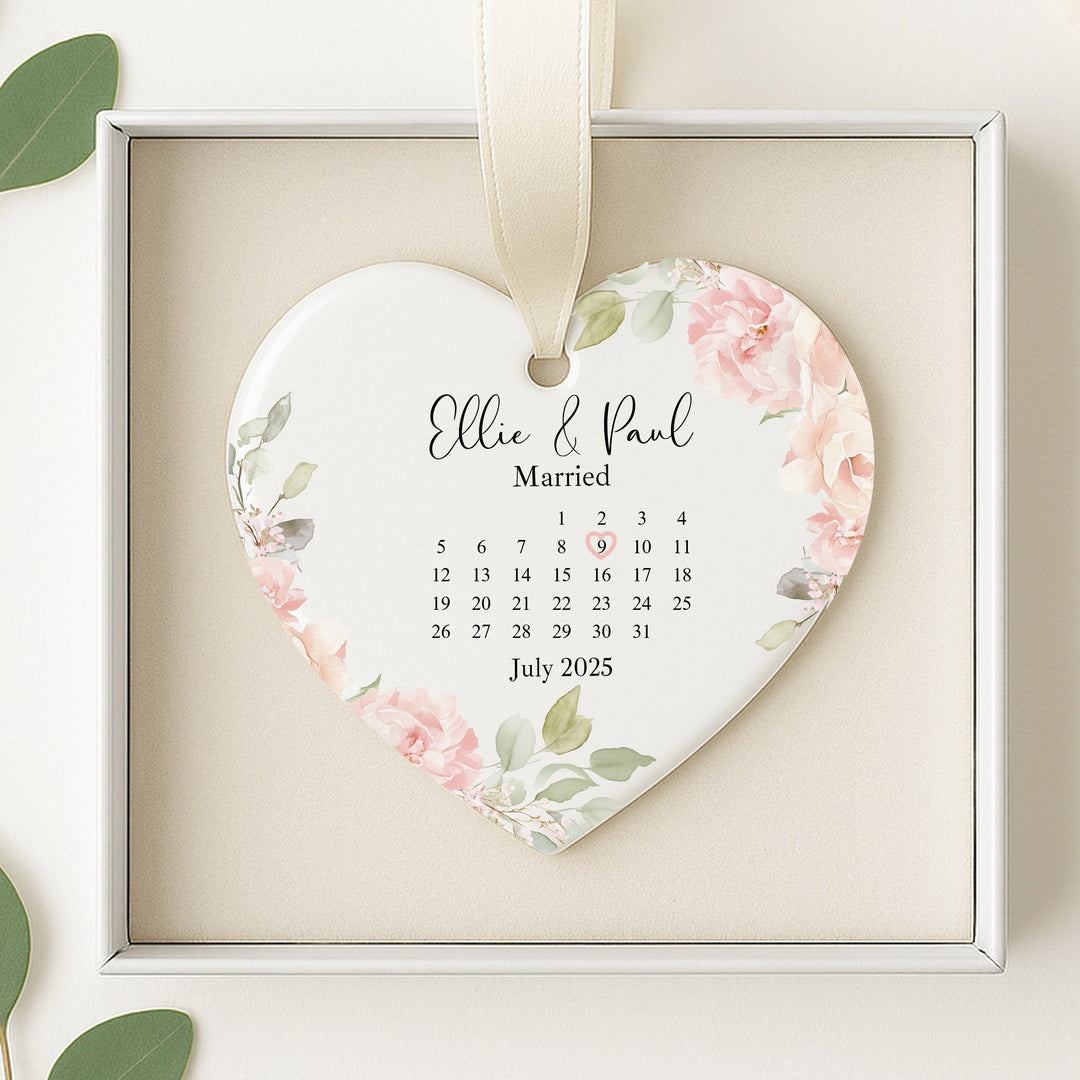 Personalised Just Married Keepsake Ornament