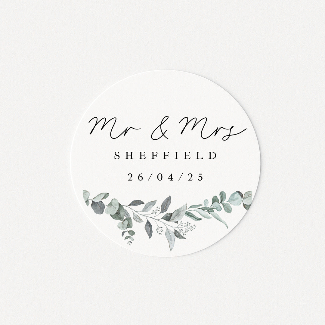 Personalised Wedding Favour Bag Stickers