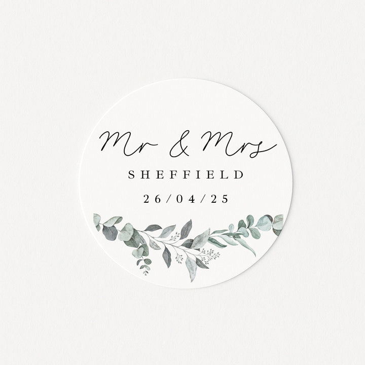 Personalised Wedding Favour Bag Stickers