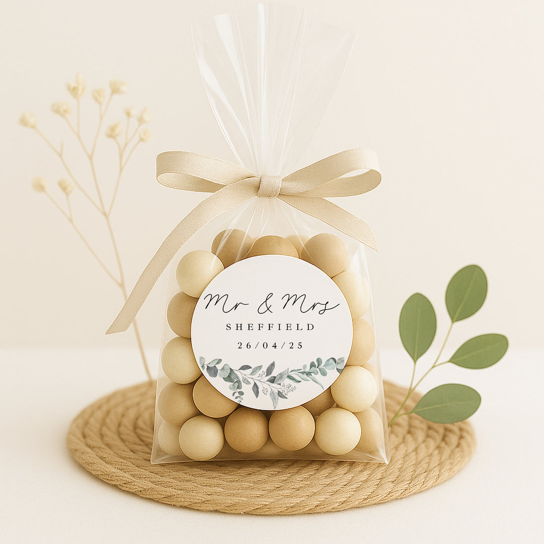Personalised Wedding Favour Bag Stickers