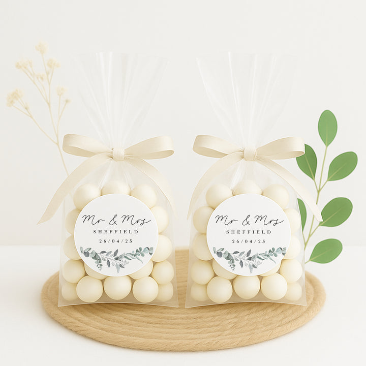 Personalised Wedding Favour Bag Stickers