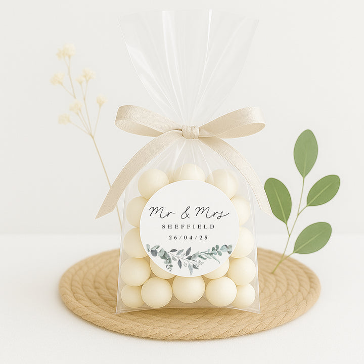 Personalised Wedding Favour Bag Stickers
