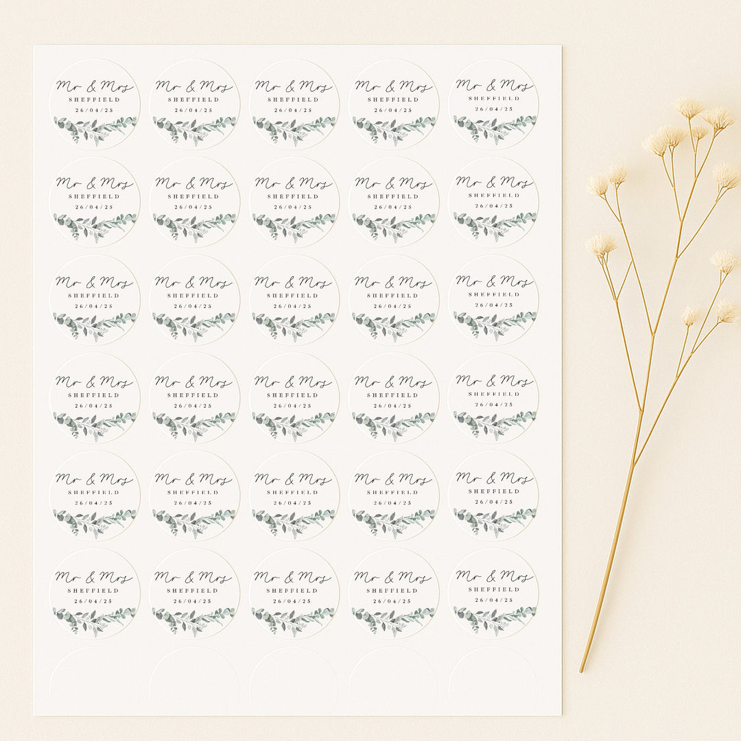 Personalised Wedding Favour Bag Stickers