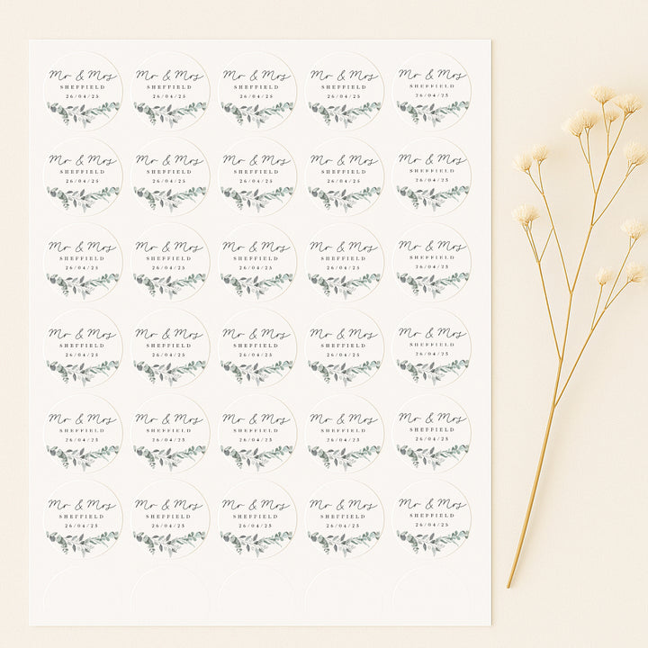 Personalised Wedding Favour Bag Stickers