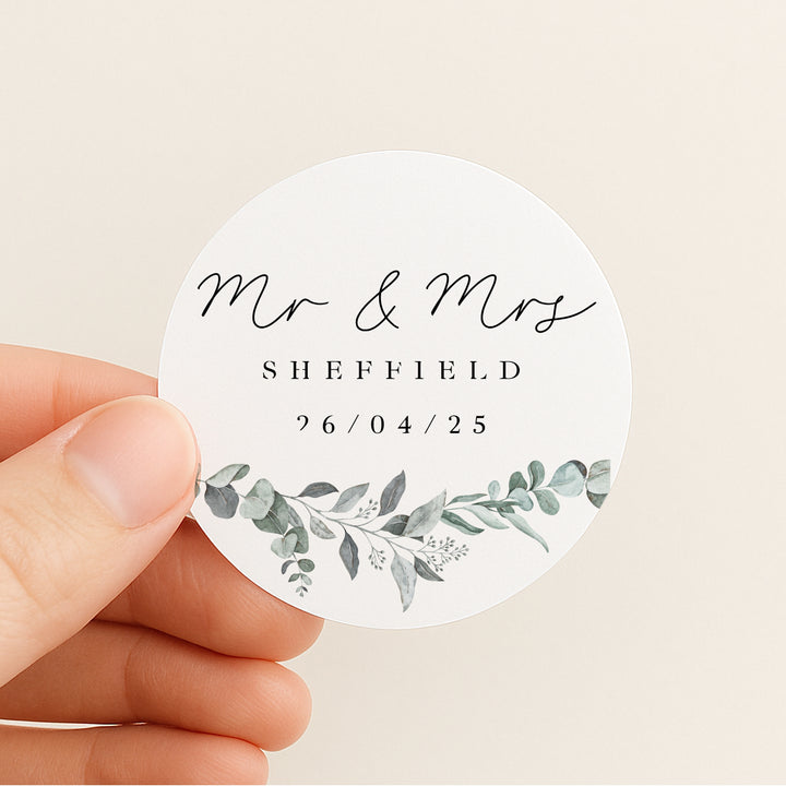 Personalised Wedding Favour Bag Stickers