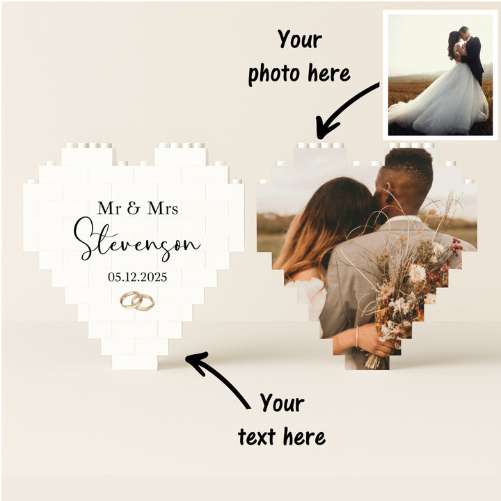 Wedding Date Photo Building Blocks