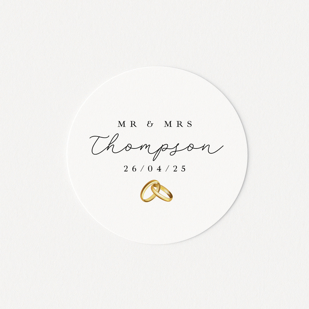 Personalised Wedding Favour Bag Stickers