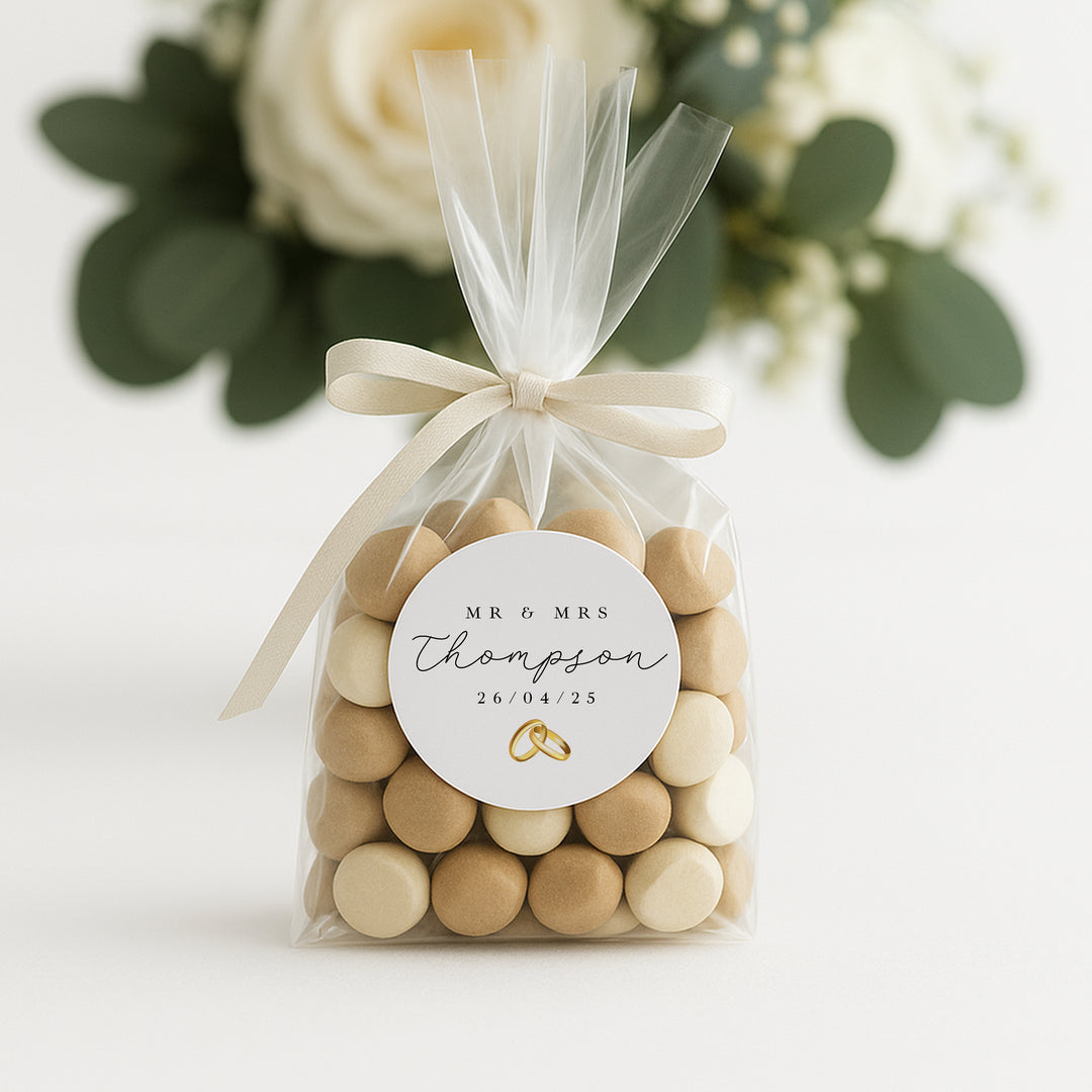 Personalised Wedding Favour Bag Stickers