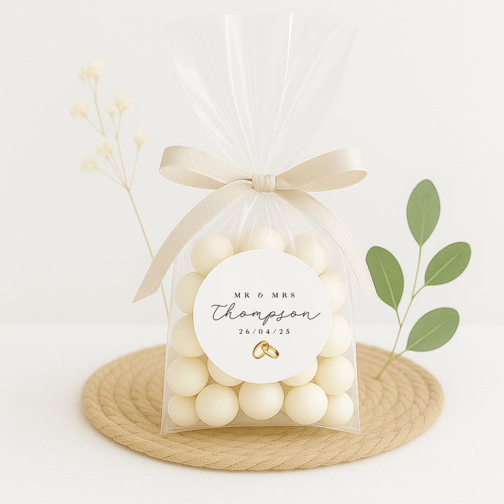 Personalised Wedding Favour Bag Stickers