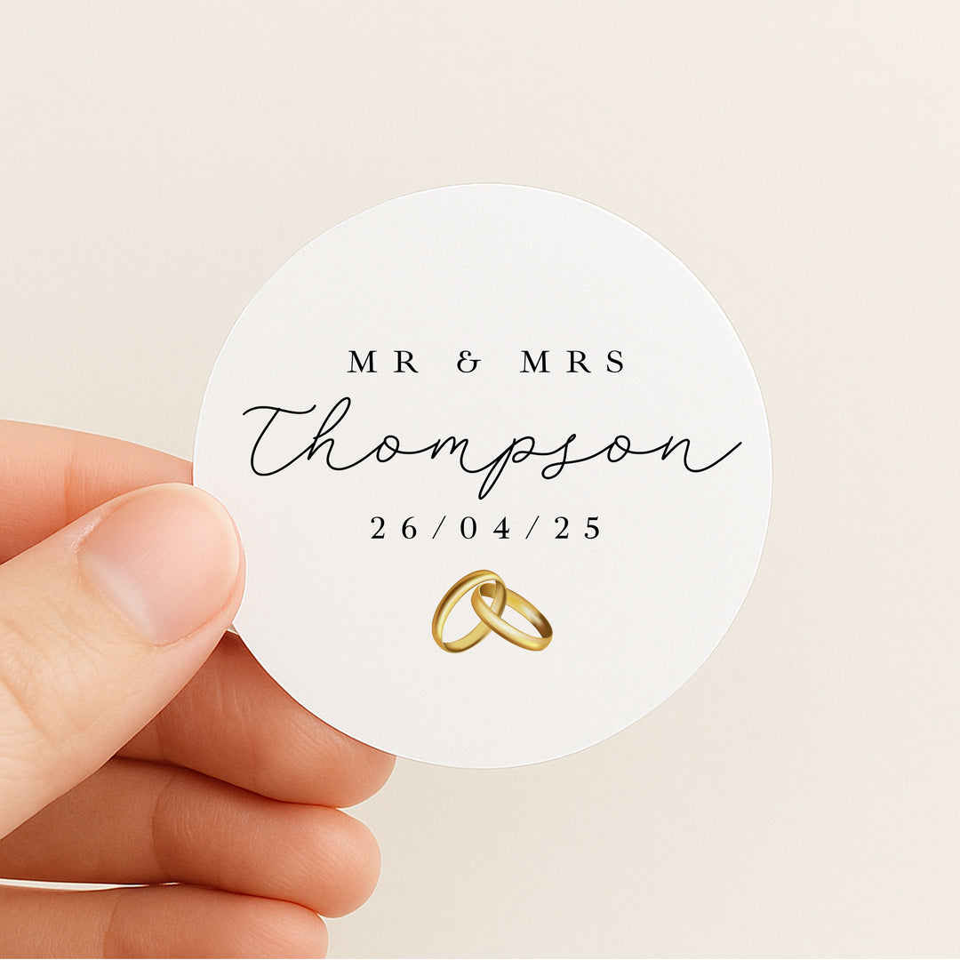 Personalised Wedding Favour Bag Stickers