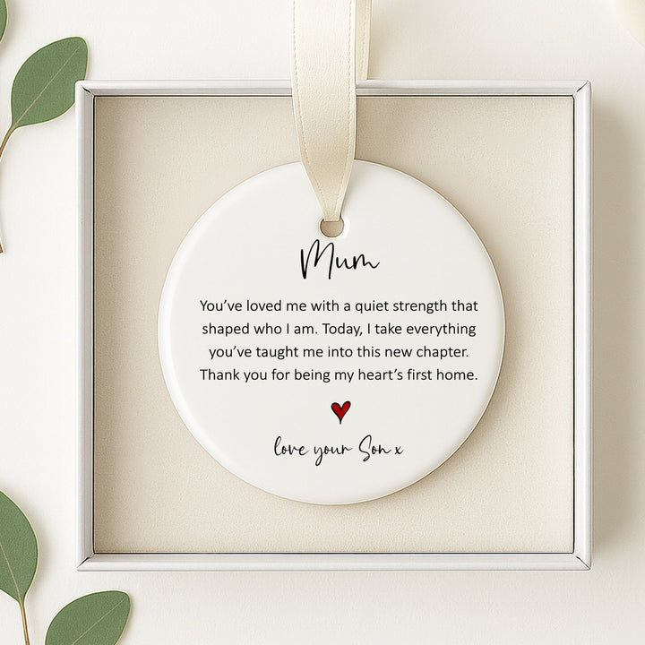 Personalised Mum From Groom Keepsake Ornament