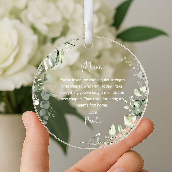 Personalised Mother Of Groom Keepsake Ornament