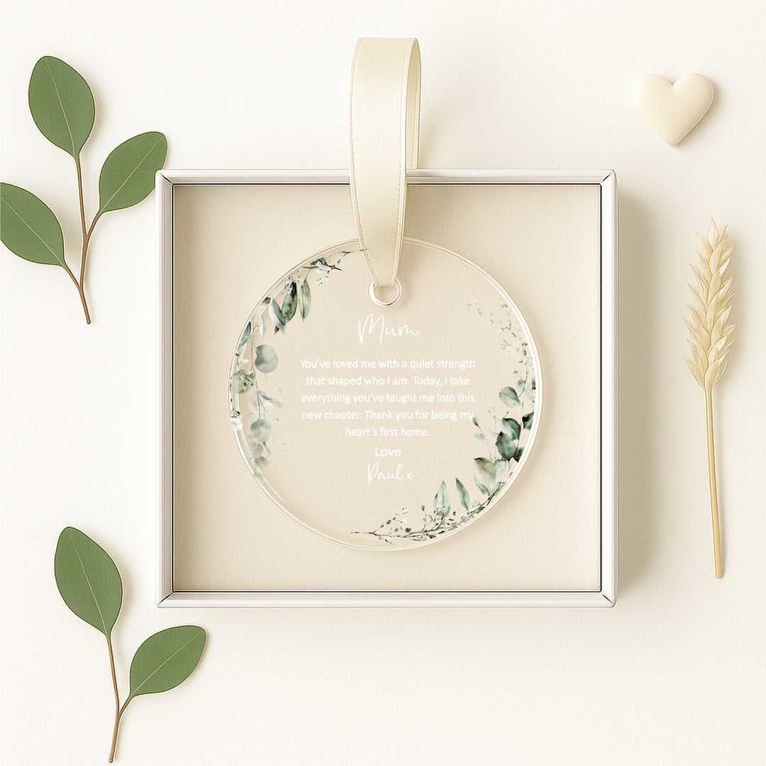 Personalised Mother Of Groom Keepsake Ornament