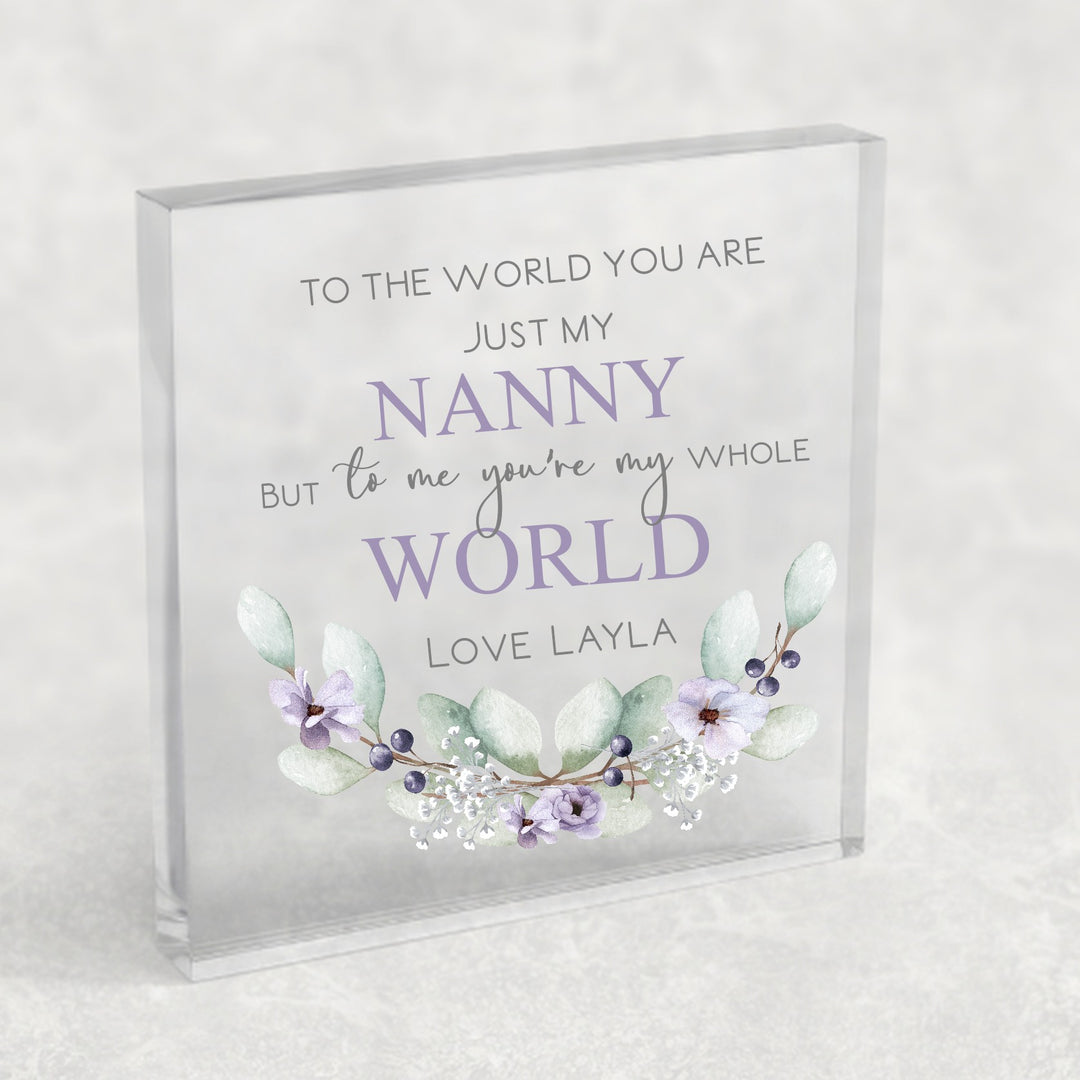 Nanny Keepsake Plaque - Personalised Gift For Her