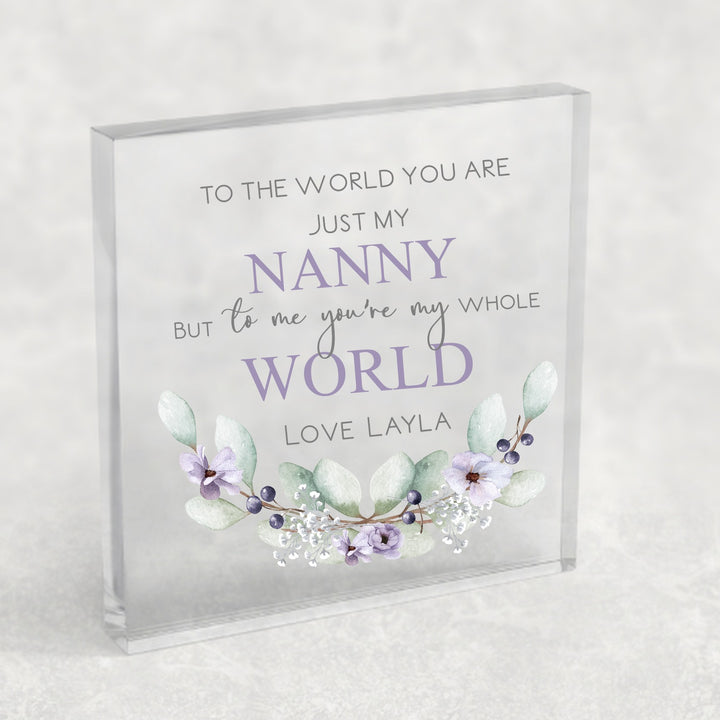 Nanny Keepsake Plaque - Personalised Gift For Her