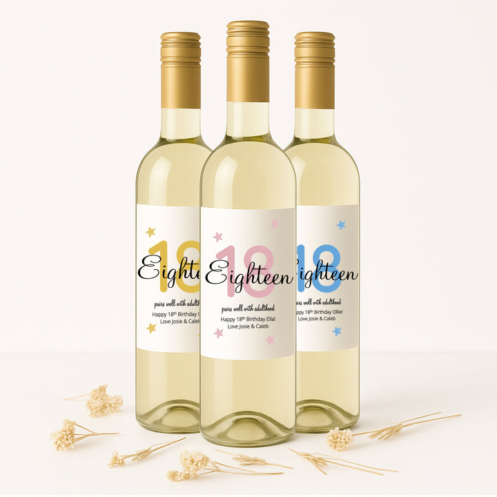 Personalised 18th Birthday Bottle Sticker